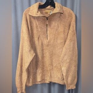 NWT Barefoot Dreams CozyChic “Honey” Quarter-Zip Pull-Over Sweater Plus Size 1x